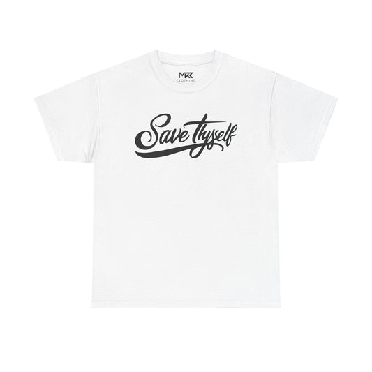 Save Thyself - Black Logo (Heavy Cotton T-Shirt)